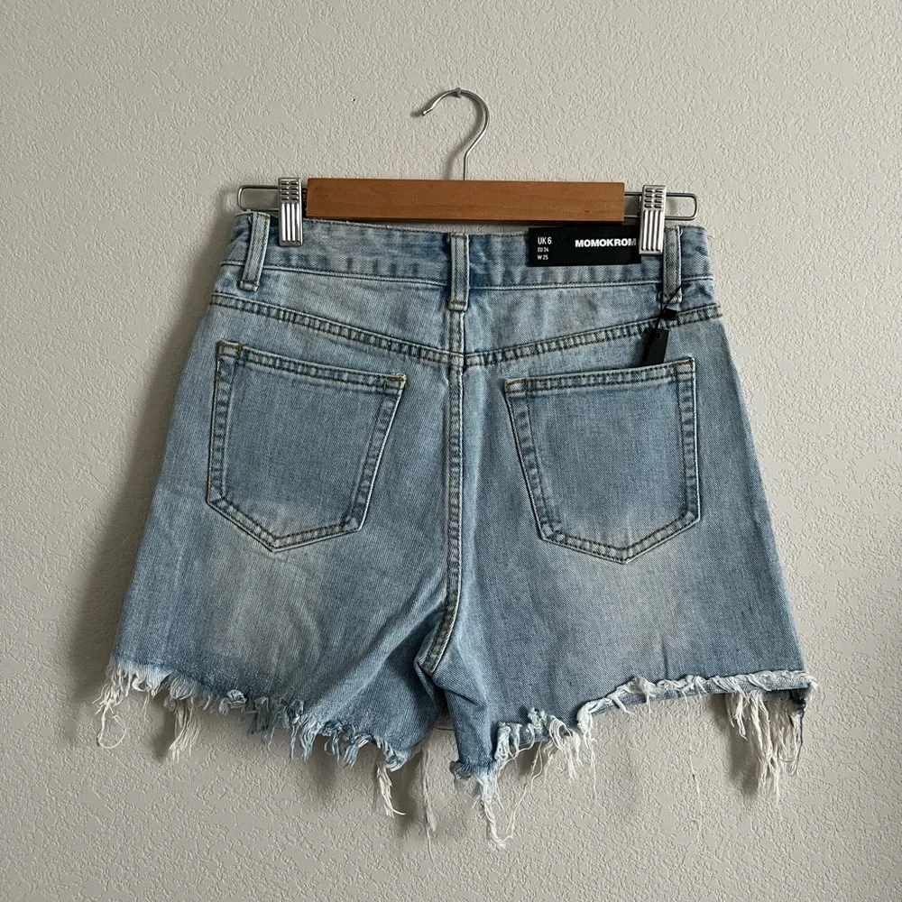 Distressed High Waist Shorts - Picture 3 of 5
